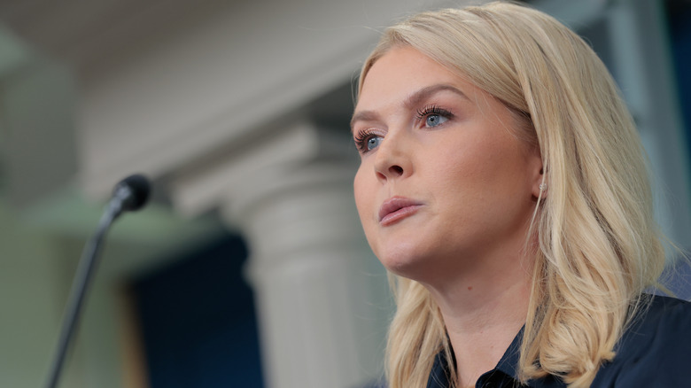 Karoline Leavitt scowling