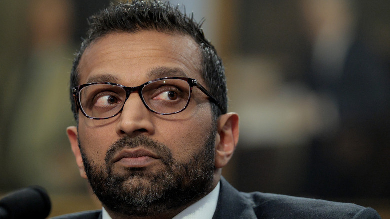 Kash Patel at a committee hearing