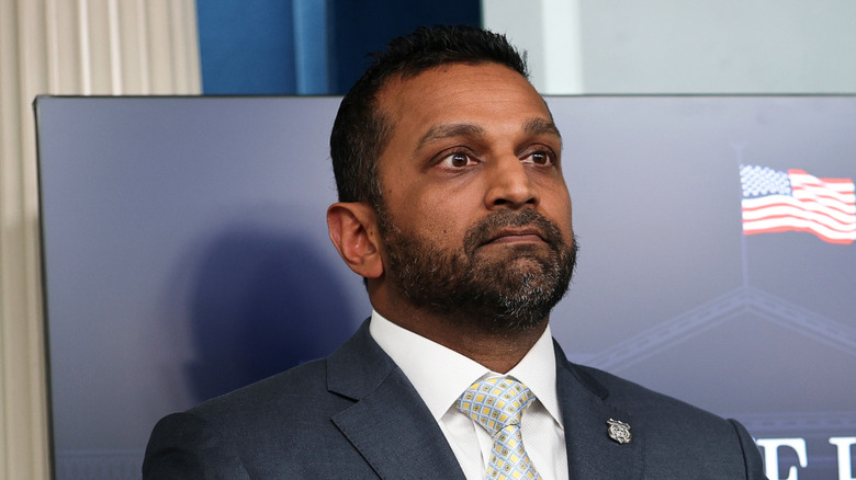 Kash Patel looking serious