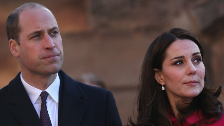 Kate Middleton and Prince William look serious