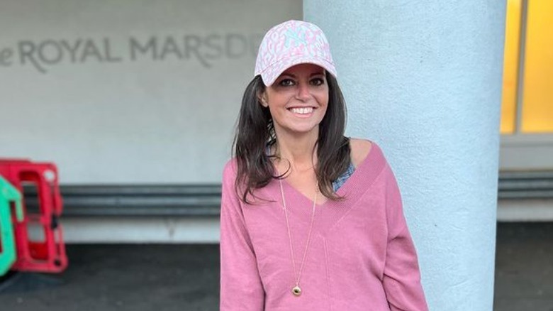 Deborah James poses at hospital