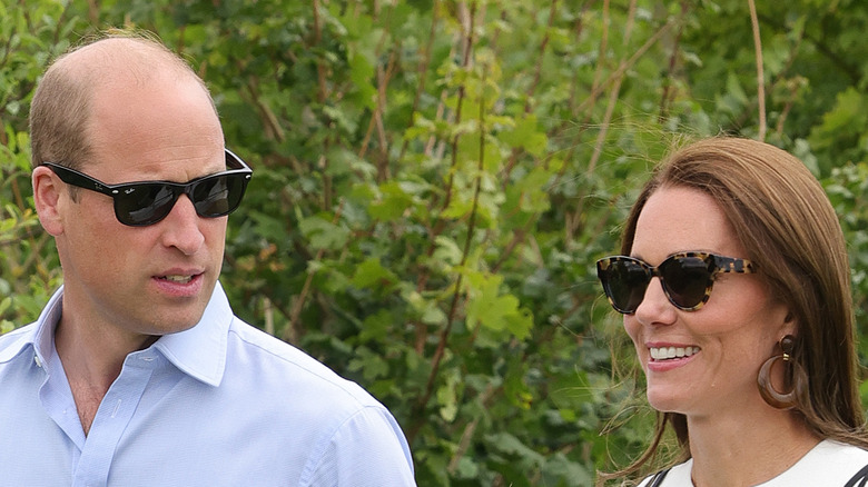 Prince William and Kate Middleton wear sunglasses at Polo Cup
