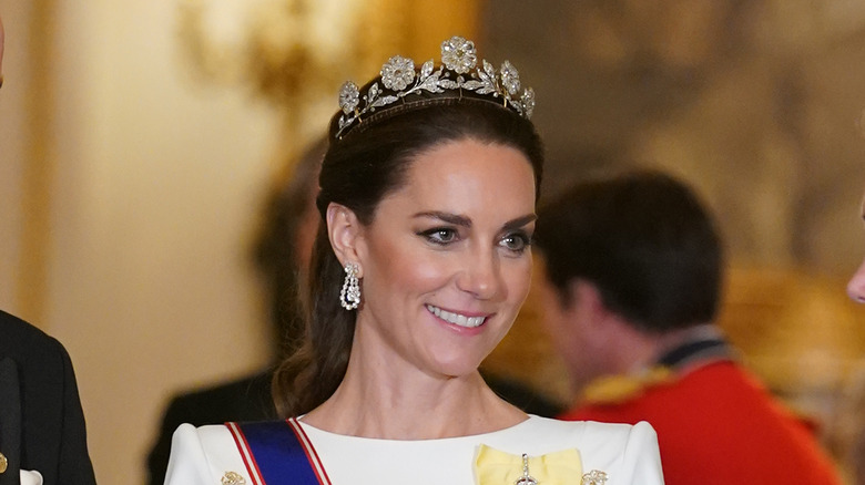Kate Middleton with Strathmore Rose tiara