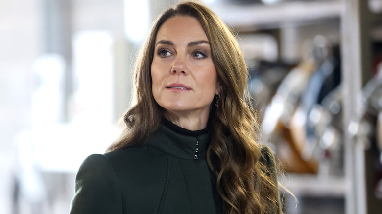 Kate Middleton looking stoic