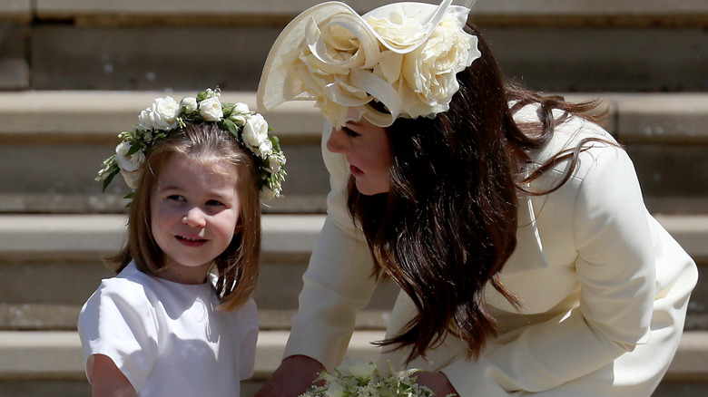 Princess Charlotte and Kate Middleton at Harry's wedding