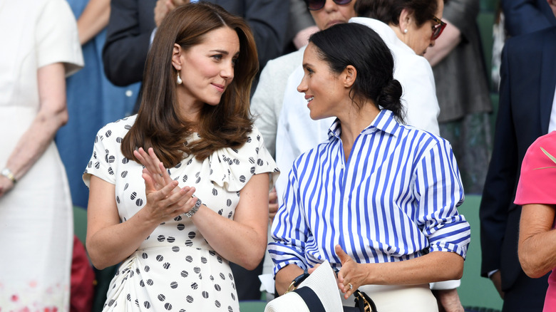 Princess Catherine and Meghan, Duchess of Sussex having a conversation
