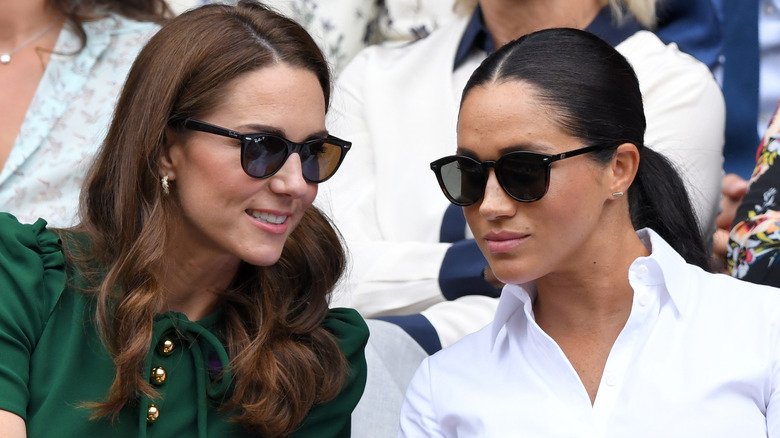 Princess Catherine and Meghan, Duchess of Sussex having a conversation