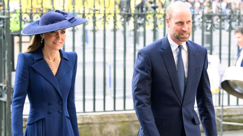Princess Kate and Prince William walking outside