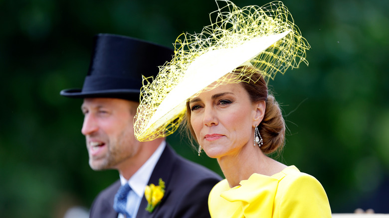 Kate Middleton, Princess of Wales, sitting next to William, Prince of Wales