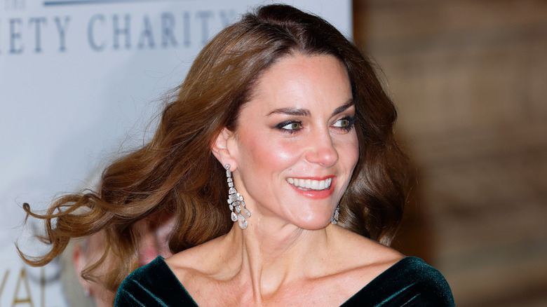 Kate Middleton smiling and turning her head