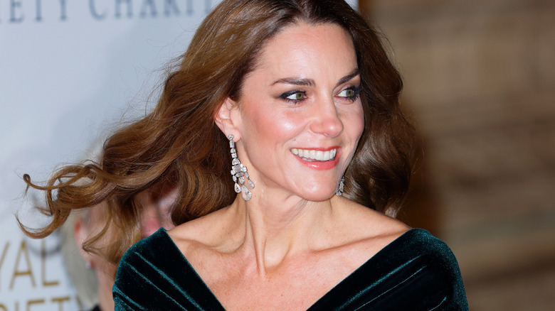 Kate Middleton smiling and turning her head