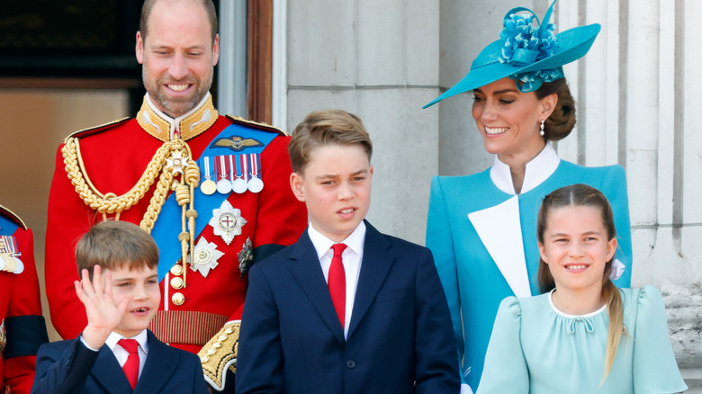 Prince William and Princess Catherine with Prince George, Princess Charlotte, and Prince Louis