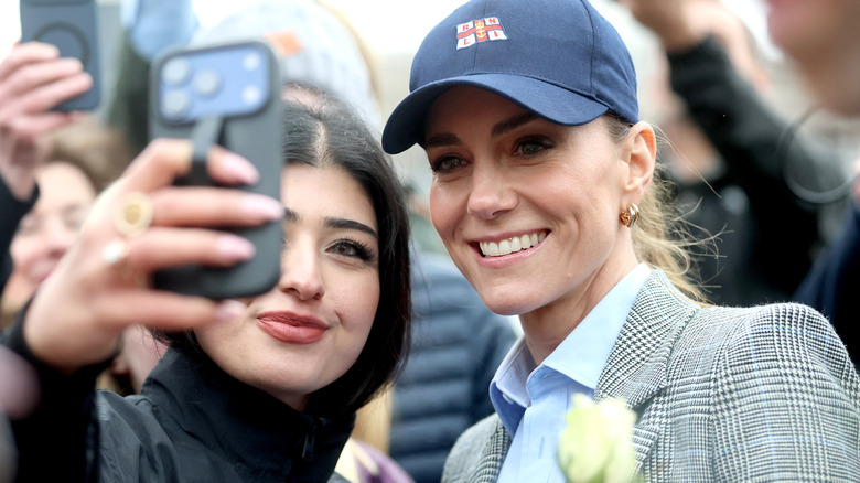 Princess Catherine posing in a selfie