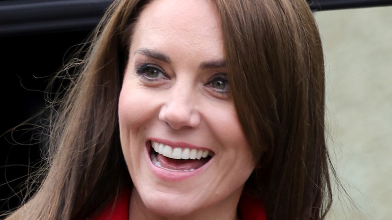 Kate Middleton smiling in Wales