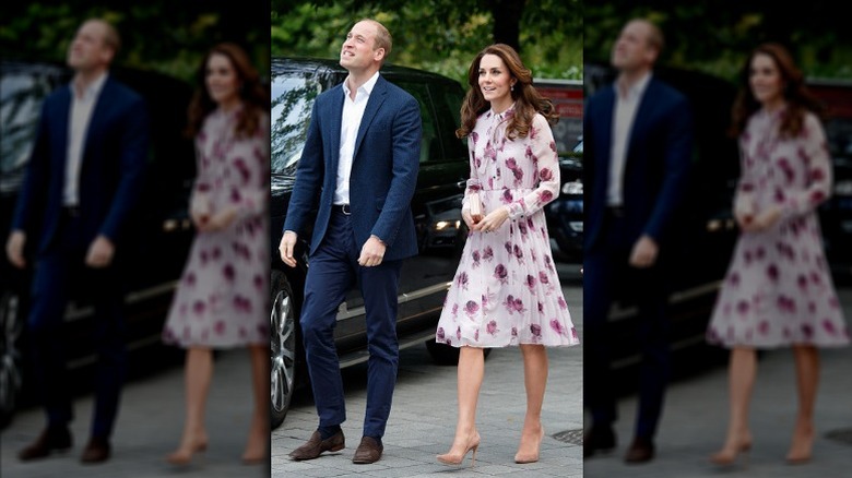 Kate Middleton in pink floral dress
