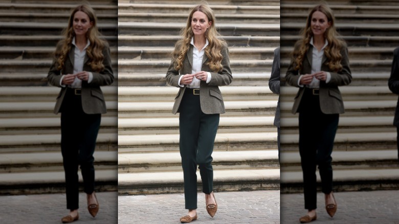Kate Middleton walking at the Natural History Museum in London
