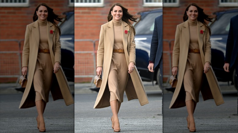 Catherine, Princess of Wales visits "The Street" with Prince William, Prince of Wales during their official visit to Scarborough on November 03, 2022 in Scarborough, England.