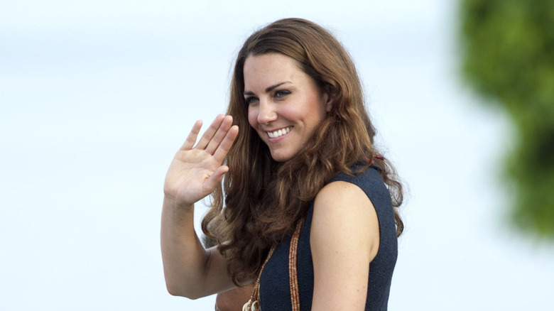 Kate Middleton smiling on Tavanipupu Island