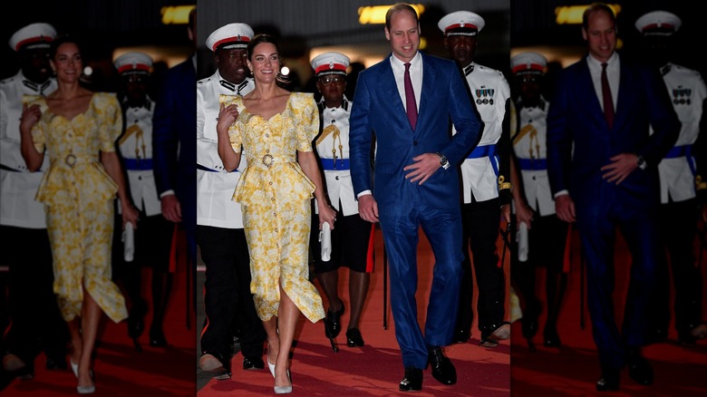 Kate Middleton and Prince William during a 2022 royal visit in Nassau