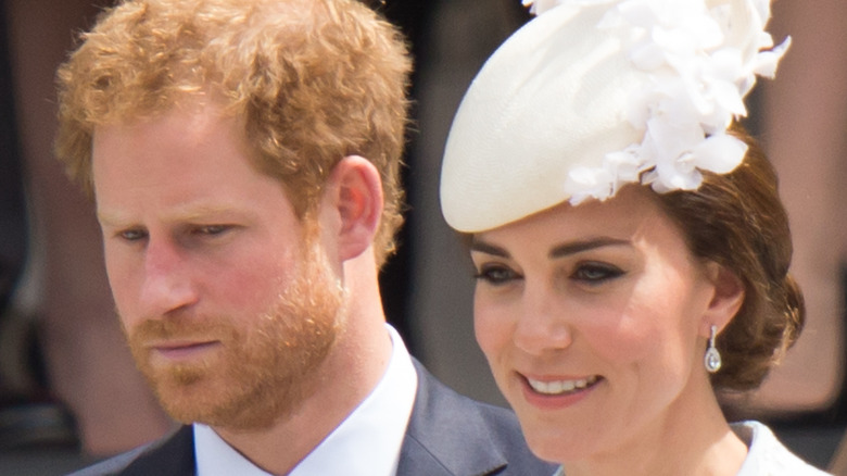 Prince Harry with Kate Middleton.