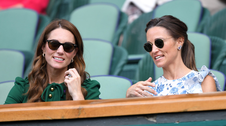 Princess Catherine and Pippa Middleton having a conversation