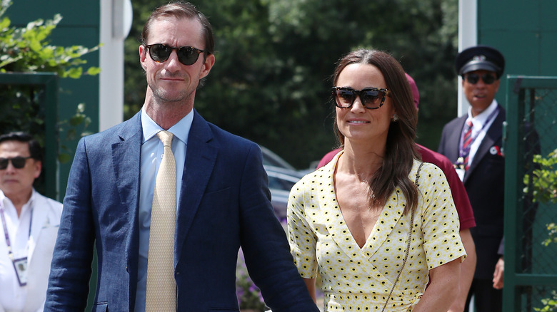 James Matthews and Pippa Middleton walking together