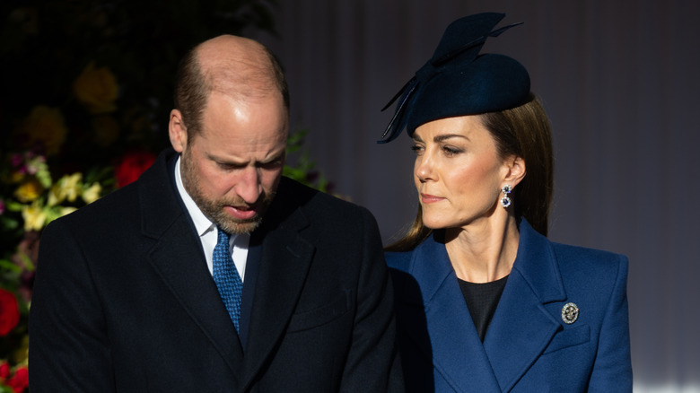 Kate Middleton looking at Prince William