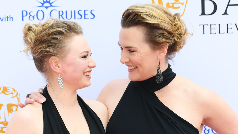 Mia Threapleton and Kate Winslet at the BAFTAs