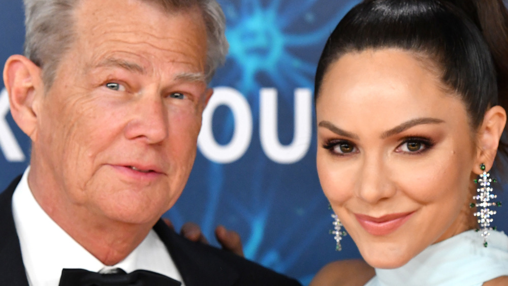 David Foster and Katharine McPhee smile together