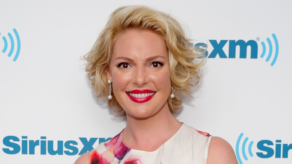 Katherine Heigl wears floral dress