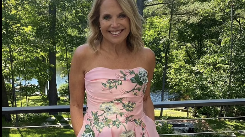 Katie Couric mother-of-the-bride dress with pockets