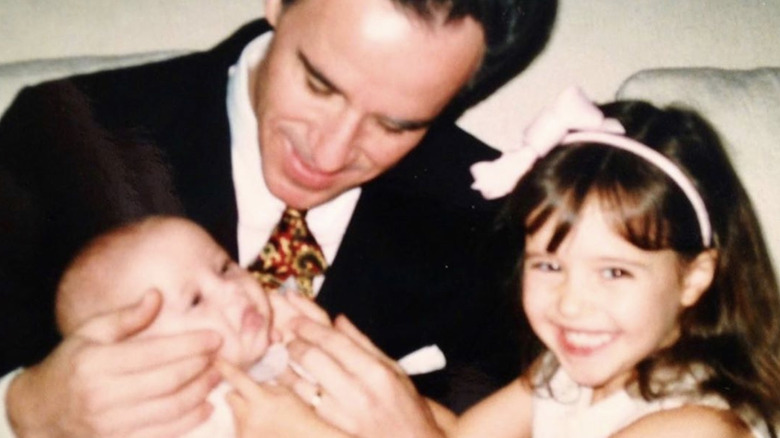 Katie Couric's young daughters with their father