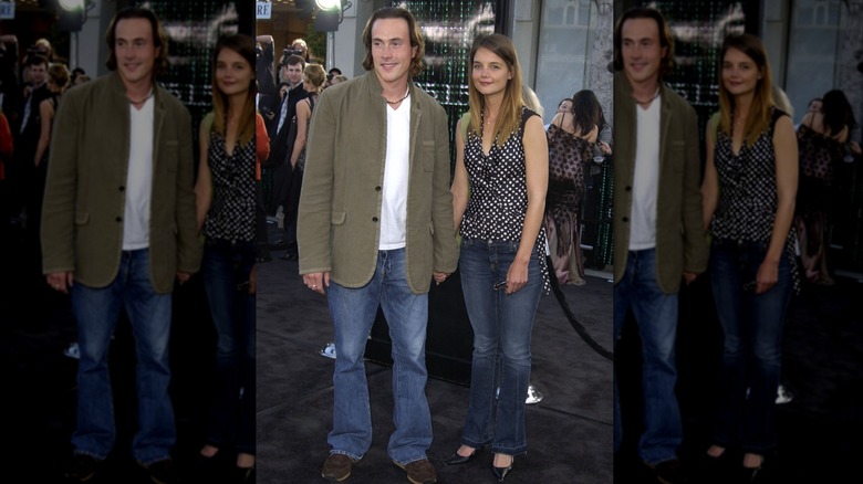 Katie Holmes at the premiere of "Matrix Reloaded"