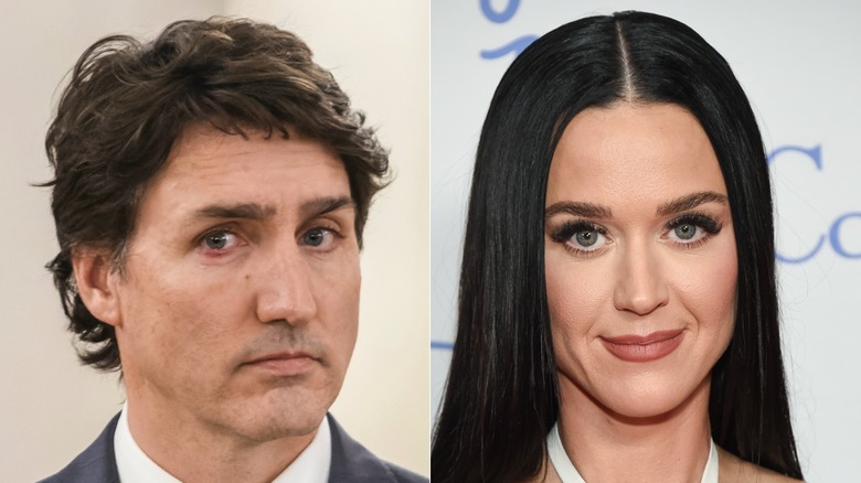 Spilt image of Justin Trudeau and Katy Perry