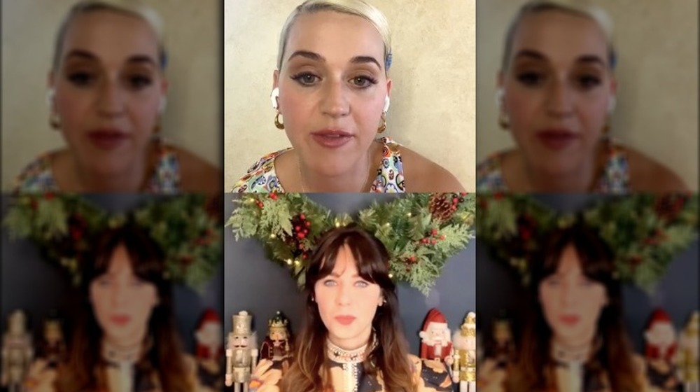 Katy Perry and Zooey Deschanel together online