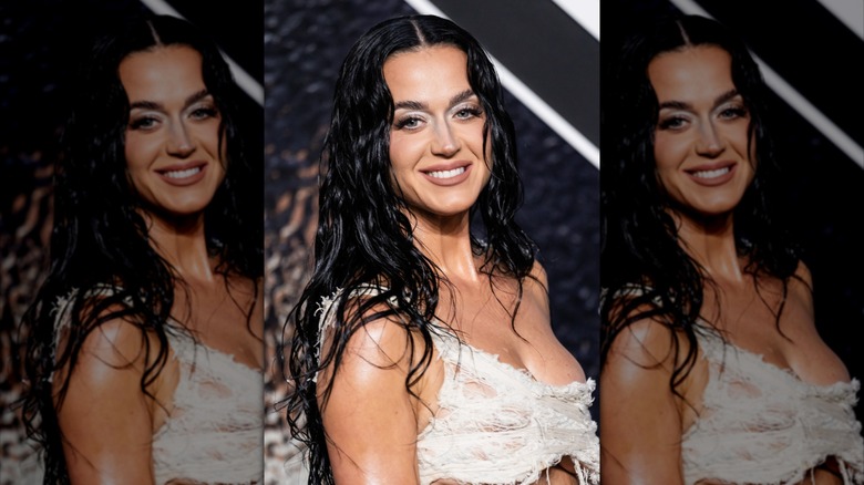 Katy Perry white crop top