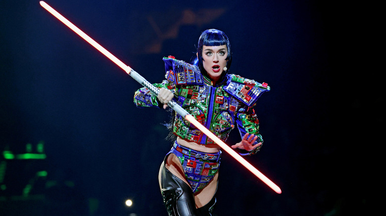 Katy Perry performing in the Lifetimes tours