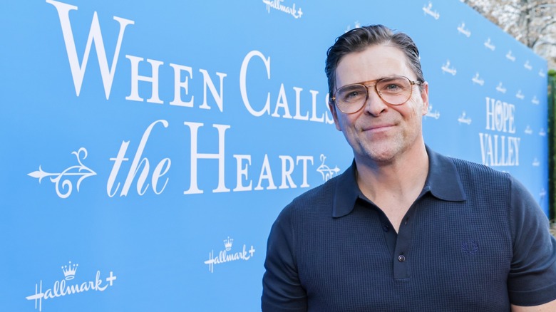 Kavan Smith on the red carpet for "When Calls The Heart"