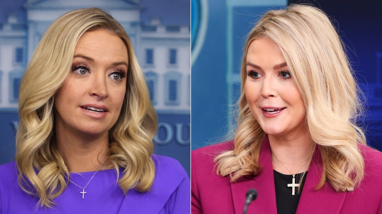Kayleigh McEnany and Karoline Leavitt pictured next to each other