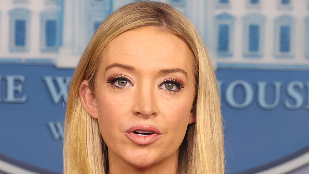 Kayleigh McEnany speaking at the White House