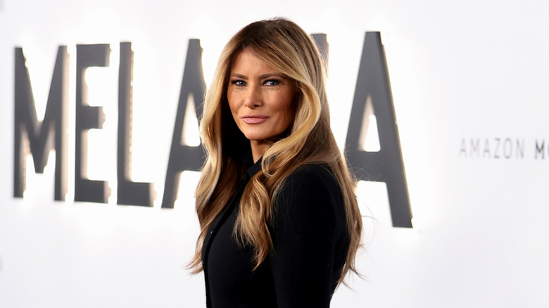 Melania walking the red carpet at the Kennedy Center premier for "Melania"