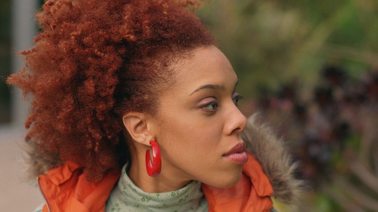 Woman with ginger colored hair