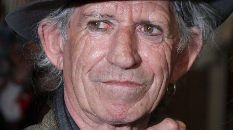 Keith Richards smirking