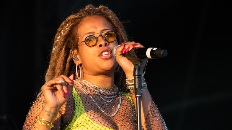 Kelis performing onstage