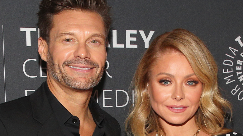 Kelly Ripa and Ryan Seacrest on "Live with Kelly and Ryan"