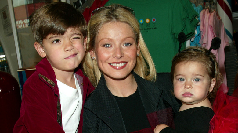 Kelly Ripa with son Michael and daughter Lola