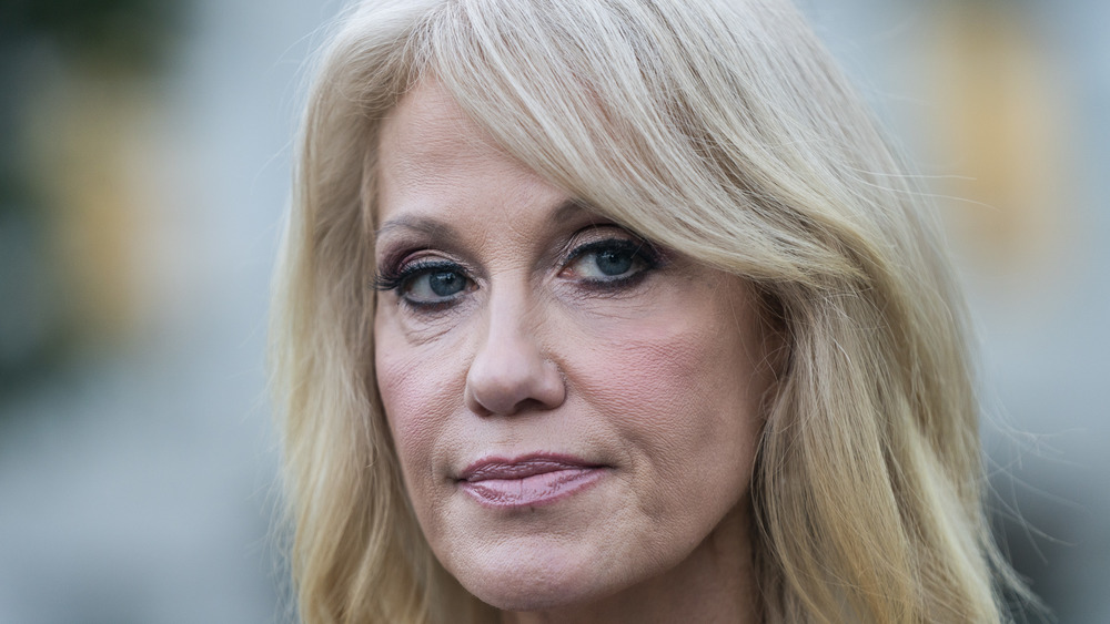 Kellyanne Conway pausing while speaking