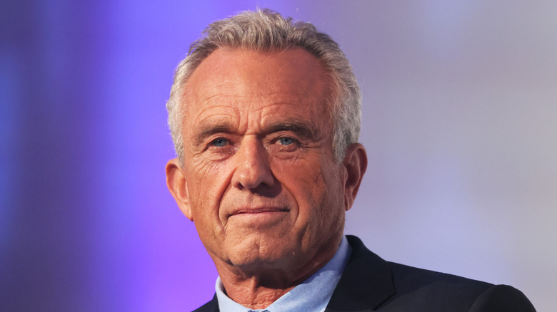 Closeup of RFK Jr. at a campaign event