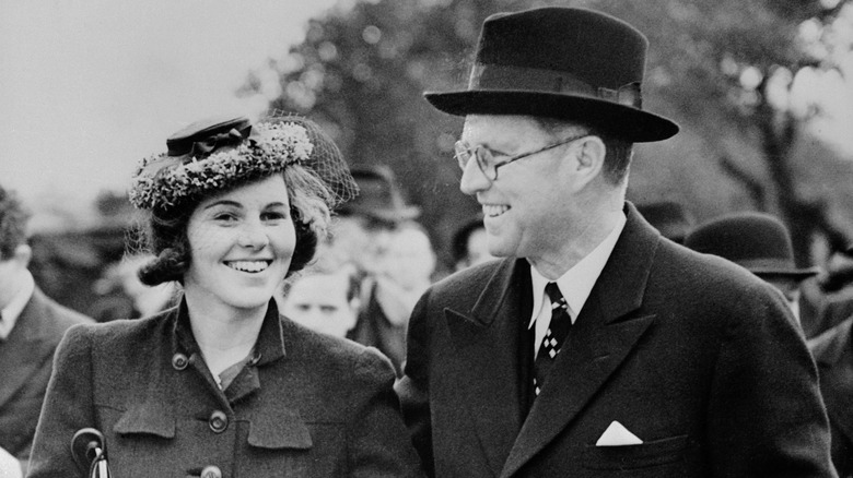 Rosemary Kennedy and Joseph P. Kennedy smiling at the London Children's Zoo