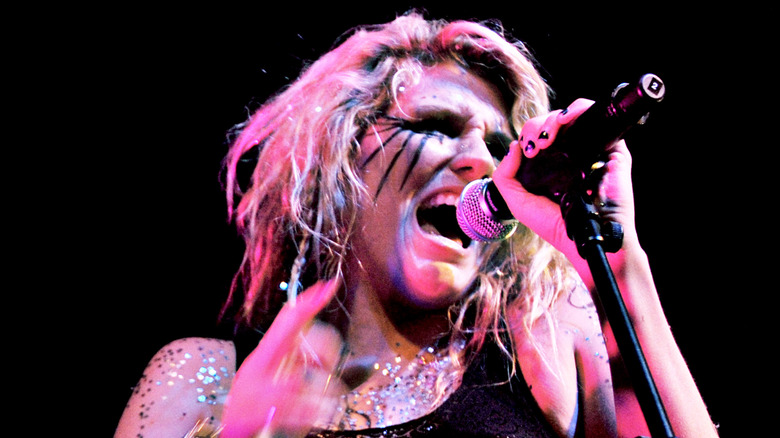 Kesha performing on stage
